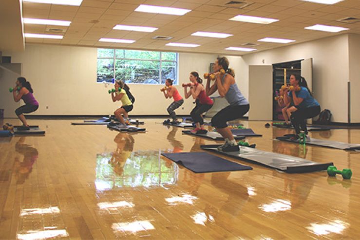 Check out the slideshow of 8 items below: Slide Title: Ab Lab Slide Caption: Intense core conditioning Slide Title: Barre Slide Caption: Combination of ballet, yoga, Pilates and dance Slide Title: Cycling Slide Caption: Endurance, interval and strength training Slide Title: HIC Slide Caption: High intensity circuits Slide Title: Oula Slide Caption: High-energy, easy-to-learn dance workout to Top 40 hits Slide Title: Pilates Reformer Slide Caption: Core, breath, alignment and total body work Slide Title: Power Pump Slide Caption: Total body strength training with weights Slide Title: Yoga Slide Caption: A variety of styles for strength, flexibility and balance Power Pump Total body strength training with weights